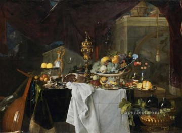 Jan Davidsz de Heem Painting - De Still Life Of Dessert Dutch Baroque Jan Davidsz de Heem